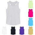 thumbnail image 1 of RMGVDSD Girls Tank Tops Summer Sleeveless Basic Tshirts Breathable Casual Wear Solid Color Loose Fit Workout Athletic Shirts 5-6 Years, 1 of 9