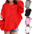 thumbnail image 1 of RMGVDSD Halloween Girls Hoodies & Sweatshirts Ghost Print Pullover Long Sleeve Hooded Sweatshirt Casual Tops for Kids Comfortable Wear Cute Sweatshirt 6-7 Years, 1 of 4