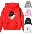 thumbnail image 1 of RMGVDSD Hoodies for Girls Kids Horse Print Long Sleeve Hooded Sweatshirts Back To School Graphic Pullover Tops Fall Winter Clothes Holiday Clothes 4-5 Years, 1 of 4