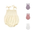 thumbnail image 1 of RMGVDSD Baby Girl Romper Summer Sleeveless Spaghetti Straps Bodysuit Lightweight One-Piece Outfit Solid Color Clothes 0-3 Months, 1 of 6