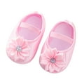 thumbnail image 1 of RMGVDSD Baby Walker Shoes Baby Girls Soft Sole Bowknot Princess Wedding Dress Flats Toddler Princess Shoes Baby Shoes Toddler Girls Shoes For 6-9 Months, 1 of 6