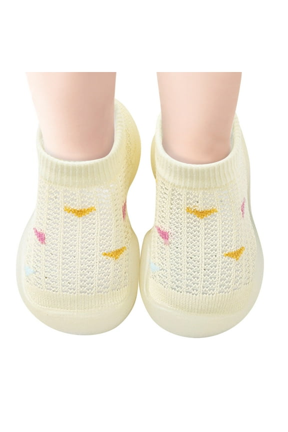 Socks Shoes Breathable Mesh Baby First Walking Slippers Toddler Soft Sole Floor Socks Non Prewalker Shoes for 12-18 Months