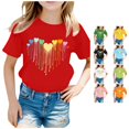 thumbnail image 1 of RMGVDSD Kid Girls Graphic T-Shirts Cute Print Round Neck Short Sleeve Tee Shirts Summer Casual Soft T Shirt Tops 8-10 Years, 1 of 5