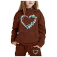 thumbnail image 1 of RMGVDSD Kid Toddler Girls Clothes Children's Sweat Suit Little&Big Boys Girls Long Sleeve Hoodie Pullover Tops Pants Kids Hoodie Set Sweet Cute Stylish Clothes, 1 of 4