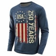 thumbnail image 1 of RMGVDSD Kids 250th Anniversary USA Shirts 250 Year American Flag Tshirt Boys Long Sleeve Graphic Tee Shirts Casual Crewneck T Shirts Soft Basic Tee Tops 3-4 Years, 1 of 3