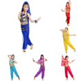 thumbnail image 1 of RMGVDSD Kids Belly Dance for Girls Halloween Performance Sets Sleeveless Halter Tops Mesh Pants Set Christmas Carnival Outfits, 1 of 4