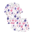 thumbnail image 1 of RMGVDSD Kids Girls Boys Pajamas Girls' Easter Print Short Sleeve Shorts Two Piece Pajama Set Button Down Sleepwear Set Homewear Soft&Cute Kids Sleepwear, 1 of 4