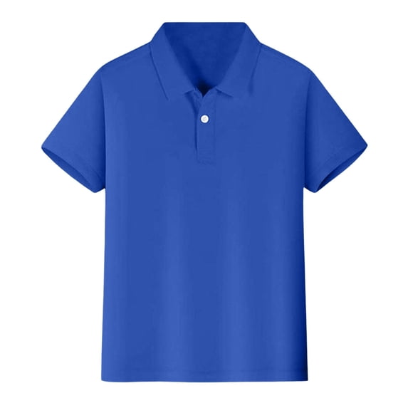 RMGVDSD Kids Golf T-Shirts Boys Girls Short Sleeve Polo Shirt Button-Up Collared Golf Shirts For Boy Comfortable Soft Performance Tops 5-6 Years