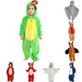 thumbnail image 1 of RMGVDSD Kids Onesie Animal Pajamas Halloween Outfit for Girls Boys Cozy Full Zip Hooded Jumpsuit Christmas Pajamas Long Sleeve One-Piece Sleepwear 12-18 Months, 1 of 9
