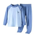 thumbnail image 1 of RMGVDSD Kids Thermal Underwear Set Boys Girls Pajamas Warm Base Layer Set Long Sleeve Pants Sleepwear Fall Winter Long Johns Set 3-4 Years, 1 of 6