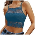 thumbnail image 1 of RMGVDSD Lace Bralette For Women High Neck Camisoles Cropped Tank Tops Womens Double-Layered Lace Crop Top Solid Color Cami Bralettes Versatile Camisoles, 1 of 5