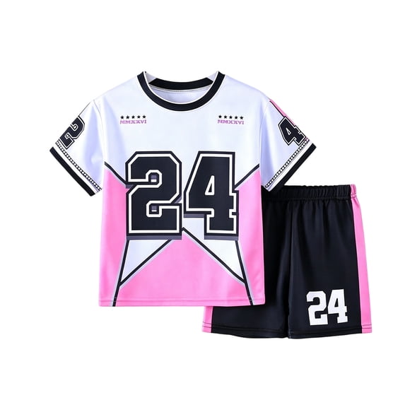 RMGVDSD Lightweight Kids Athletic Shorts Set For Boys And Girls Basketball Outfit Summer Breathable Mesh Tees Sports Tops And Shorts Set 9-10 Years