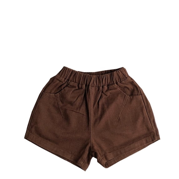 RMGVDSD Little Girls Shorts Toddler Girl Summer Shorts Solid Color Casual Elastic Waist Shorts Comfortable Bottoms Outdoor Activities 2-3 Years