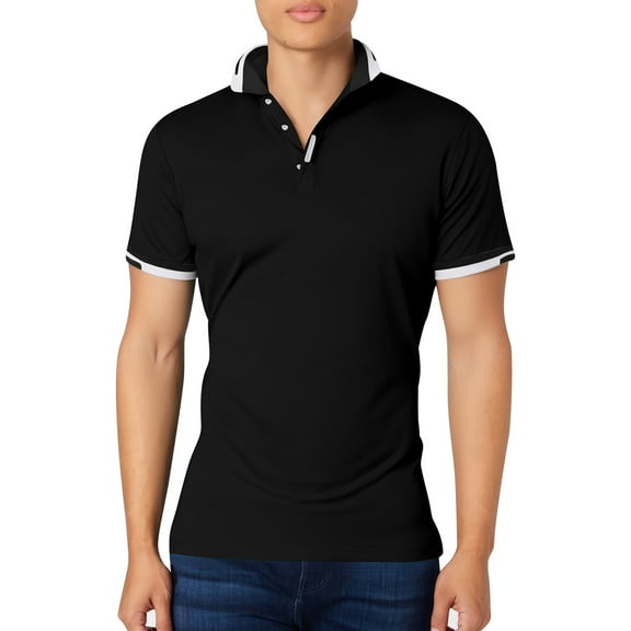 RMGVDSD Men Golf Polo Shirts Men's Polo Shirts Performance Moisture Wicking Classic Fit Button Collared Golf Shirts For Men Casual Athletic T Shirt