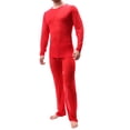 thumbnail image 1 of RMGVDSD Men's 2 Piece Matching Set Mens See Through Pajamas Set Mesh Sheer Muscle T Shirt Casual Pants Underwear Sleepwear Set Clubwear Fashion Track Suits, 1 of 4