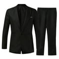 thumbnail image 1 of RMGVDSD Men's 2 Piece Suit Set Mens Suit Elegant Solid Color One Button Slim Fit Party Blazer Jacket Pants Set Formal Tuxedo Suits Fashion Vacation Suit, 1 of 9