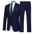 thumbnail image 1 of RMGVDSD Men's 2 Piece Suit Set Mens Suits Slim Fit Formal Business Wedding Party Tuxedo Set Solid Color One Button Blazer Jacket Pants Set Comfortable Athletic Suits, 1 of 2