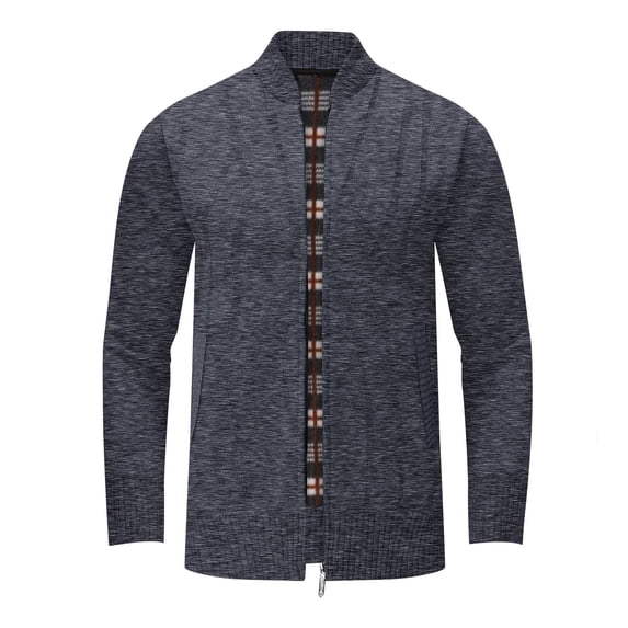 RMGVDSD Men's Cardigan Sweater Full Zip Up Sweaters Mens Autumn Winter Fashion Plus Velvet Padded Sweater Coat Casual Knitted Cardigan Knit Polo Sweaters