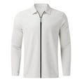 thumbnail image 1 of RMGVDSD Men's Casual Jackets Lightweight Athletic Jacket Full-Zip Long Sleeve Running Workout Tops Collared Performance Shirt Autumn Clothes Basic Shirts Tops, 1 of 3