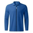thumbnail image 1 of RMGVDSD Men's Casual Jackets Lightweight Athletic Jacket Full-Zip Long Sleeve Running Workout Tops Collared Performance Shirt Autumn Clothes Comfort Golf Shirts, 1 of 3