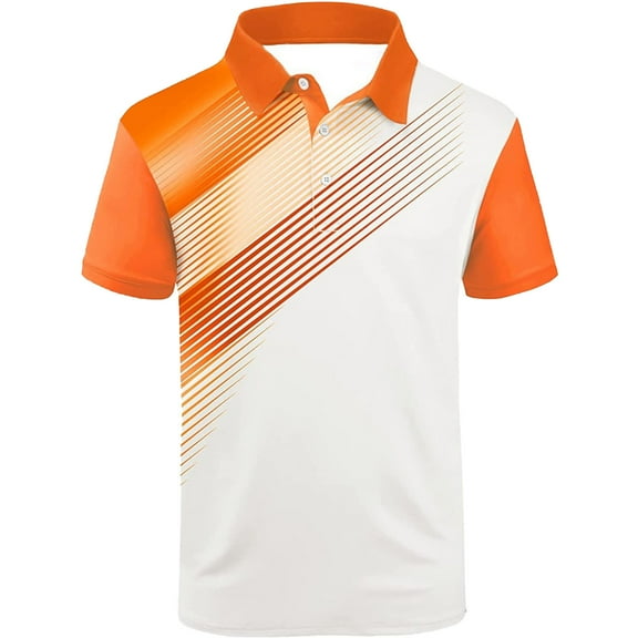 RMGVDSD Men's Casual Polo Shirts Men's Fashion Button Collar T Shirt Men's Summer Short Sleeved Collar T Shirt Classic Collared Shirt