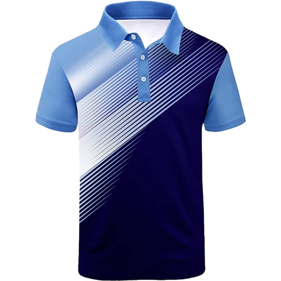 RMGVDSD Men's Casual Polo Shirts Men's Fashion Button Collar T Shirt Men's Summer Short Sleeved Collar T Shirt Comfy Mens Polo Shirts