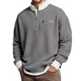 thumbnail image 1 of RMGVDSD Men's Casual Pullover Sweatshirt Winter Warm Half Zip Stand Collar Sweatshirts Tops Loose Fit Comfortable Daily Wear Comfort Fit Sweatshirts, 1 of 4