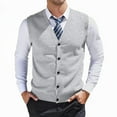 thumbnail image 1 of RMGVDSD Men's Fashion Sweater Vest Button Down Sleeveless V-Neck Sweaters Vests Comfortable Layering Casual Formal Wear Soft Knit Est Coat Versatile Style Knit Polo Sweaters, 1 of 5