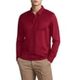thumbnail image 1 of RMGVDSD Men's Golf Polo Shirts Mens Casual Shirts Classic Button Basic Long Sleeve Shirt Solid Color Tees Stylish Tops Soft Stretchy Polo Shirts, 1 of 9