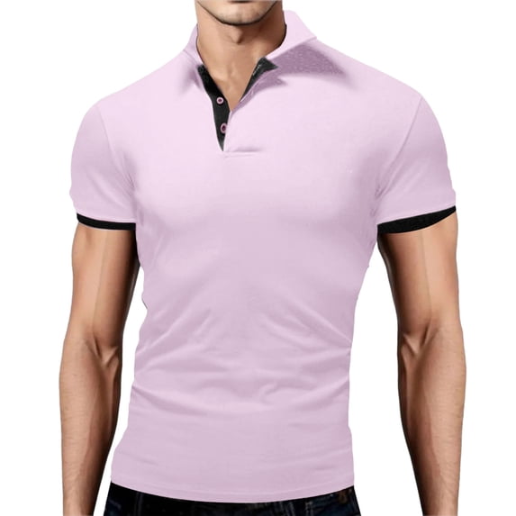 RMGVDSD Men's Golf Polo Shirts Summer Fashion Short Sleeve Collared Athletic Golf Shirt Comfortable Performance Shirts Business Casual Tops Pullover Basic Tees