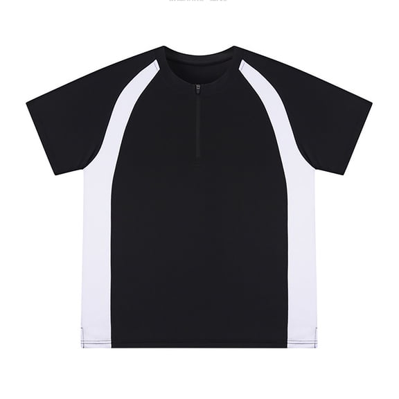RMGVDSD Men's Polo Shirts Men Summer Short Sleeved Training T Shirt With Half Zipper Collar Breathable T Shirt Slim Fit Polo Shirt