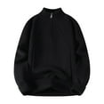 thumbnail image 1 of RMGVDSD Men's Quarter Zip Pullover Sweater Knit Sweater Coat Autumn Winter Solid Color Long Sleeve Pullover Casual Warm Sweaters Comfortable Soft Tops Casual Dress Sweater, 1 of 4