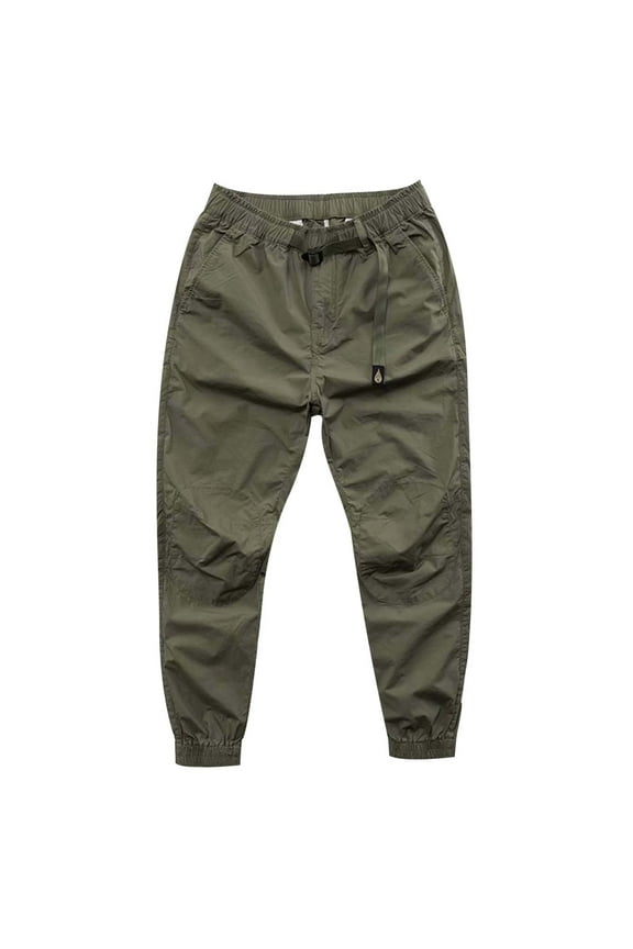Men's Relaxed Fit Trousers Mens Summer Wear Loose Leisure Sports Large Size Ice Silk Cargo Pants Comfort Slacks Trouser