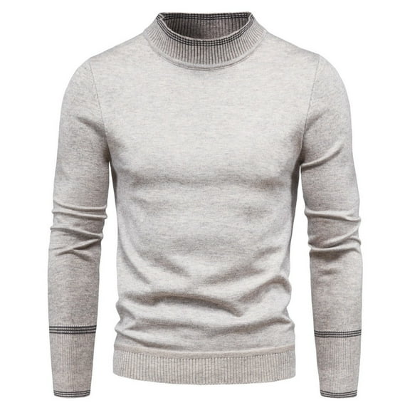 RMGVDSD Men's Slim Fit Turtleneck Sweater Casual Knit Sweaters Autumn Winter Warm Long Sleeve Base Layer Top Warm Soft Comfortable Pullover Shirt Trendy Polo Sweater