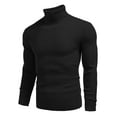 thumbnail image 1 of RMGVDSD Men's Slim Fit Turtleneck Sweater Casual Male Autumn Winter Ribbed Knitted Sweater Pullover Long Sleeve Bottoming Shirt Warm Tops Casual Dress Sweater, 1 of 4