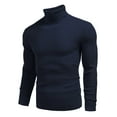 thumbnail image 1 of RMGVDSD Men's Slim Fit Turtleneck Sweater Casual Male Autumn Winter Ribbed Knitted Sweater Pullover Long Sleeve Bottoming Shirt Warm Tops Soft Pullover Sweater, 1 of 4