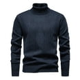 thumbnail image 1 of RMGVDSD Men's Slim Fit Turtleneck Sweater Casual Warm Lined Sweater Soft Knit Pullover Casual Winter Thermal Underwear Top For Cold Weather Fashion Golf Sweaters, 1 of 4