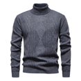 thumbnail image 1 of RMGVDSD Men's Slim Fit Turtleneck Sweater Casual Warm Lined Sweater Soft Knit Pullover Casual Winter Thermal Underwear Top For Cold Weather Trendy Polo Sweater, 1 of 5