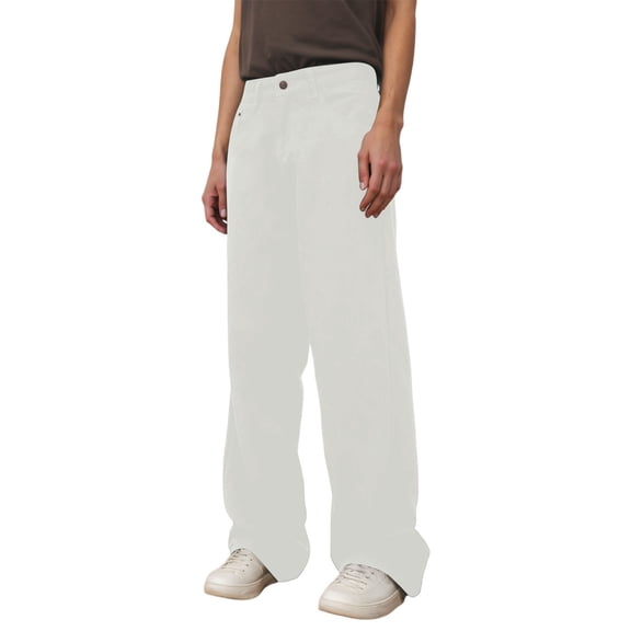 RMGVDSD Men's Stretch Relaxed Fit Jeans Mens Baggy Jeans Wide Leg Denim Pants Casual Loose Fit Long Trousers Retro Straight Leg Jeans Streetwear Comfort Sweat Pants