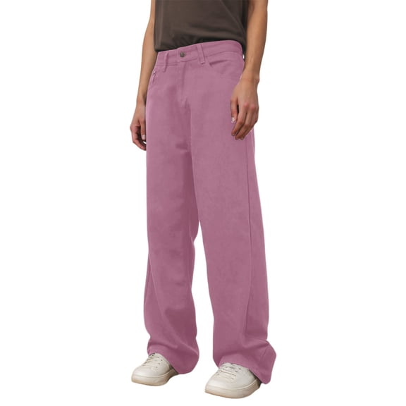 RMGVDSD Men's Stretch Relaxed Fit Jeans Mens Baggy Jeans Wide Leg Denim Pants Casual Loose Fit Long Trousers Retro Straight Leg Jeans Streetwear Stylish Slacks Pant