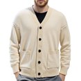 thumbnail image 1 of RMGVDSD Men's Sweater Coat Casual Knit Cardigan V Neck Open Front Lightweight Loose Fit Long Sleeve Cardigans Soft Sweaters Warm Fall Winter Outwear Leisure Comfy Sweaters, 1 of 5