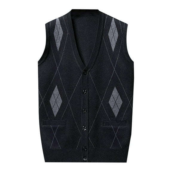 RMGVDSD Men's Sweater Vests V Neck Cable Knit Sleeveless Vests Mens Autumn Winter Fashion Casual Pullover Color Matching Knitted Sweater Vest Knit Polo Sweaters