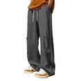 thumbnail image 1 of RMGVDSD Men's Tactical Pants Mens Pleated Loose Fitting Coloured Straight Leg Casual Sports Style Work Trousers Stylish Joggers Trouser, 1 of 4