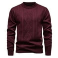 thumbnail image 1 of RMGVDSD Mens Cable Knit Sweater Casual Long Leeve Crewneck Pullover Sweaters Warm Knit Pullovers Fall Winter Thermal Soft Comfortable Sweater Comfort Sweaters, 1 of 4