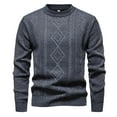 thumbnail image 1 of RMGVDSD Mens Cable Knit Sweater Casual Long Leeve Crewneck Pullover Sweaters Warm Knit Pullovers Fall Winter Thermal Soft Comfortable Sweater Knit Polo Sweaters, 1 of 4