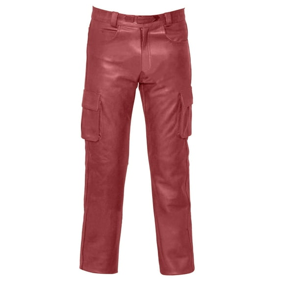 RMGVDSD Mens Casual Cargo Pants Men's Fashion Leisure Comfortable Versatile Solid Color Men's Leather Pants Vintage Trousers Trendy Trousers