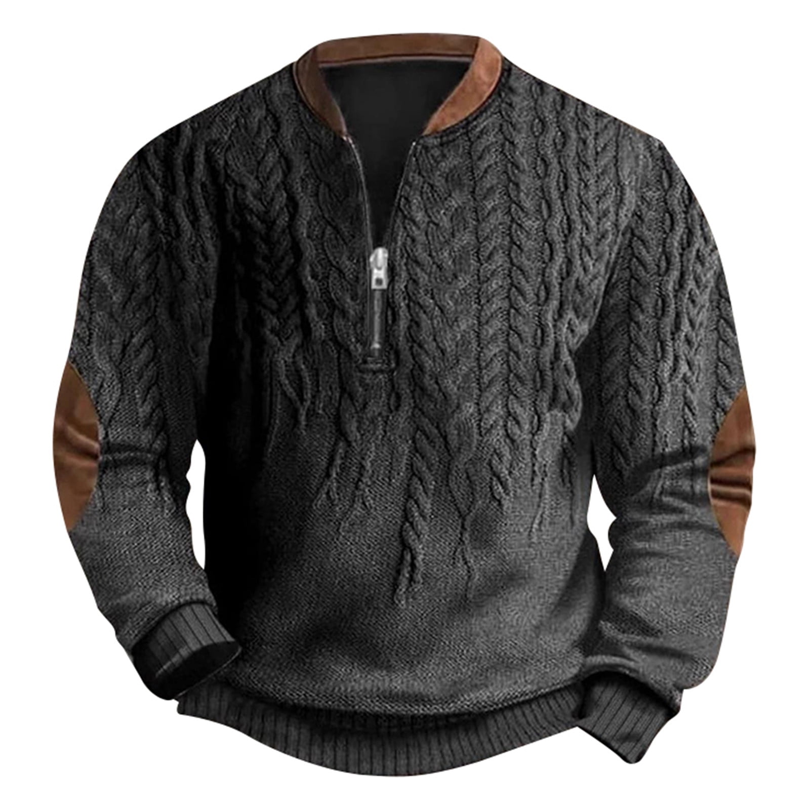 RMGVDSD Mens Casual Hoodies Half Zip Pullover For Men Knit Graphic 