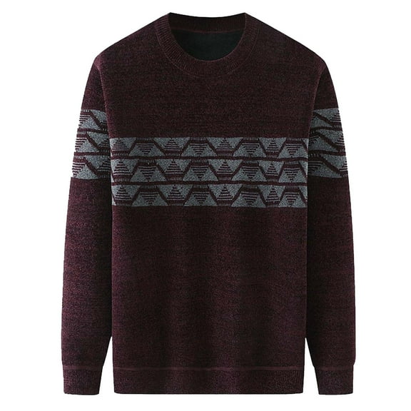 RMGVDSD Mens Christmas Sweater Long Sleeve Winter Knitted Bottom Shirt Men's Snowy Sweater With Plush And Thickened Warm Coat For Men Comfy Pullover Sweaters