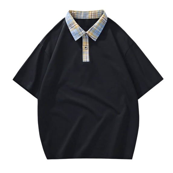 RMGVDSD Mens Golf Polo Shirts Casual Loose Fit Collared Short Sleeve T Shirt For Spring Summer Polo Shirts For Men Classic Fit Shirt Daily Commuting Shirts
