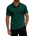 thumbnail image 1 of RMGVDSD Mens Golf Polo Shirts Short Sleeve Shirt With Pockets Classic Knit Tops For Everyday Wear Breathable Casual Polo Shirt Summer Golf Shirts Button T-Shirt Tops, 1 of 5